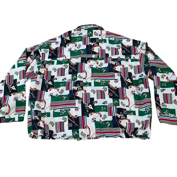 Vintage Payne Stewart Golf Jacket Men's Medium Busy All Over Graphic Full Zip - Picture 5 of 5